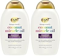 Ogx Extra Strength Damage Remedy + Hydrating & Repairing Coconut Miracle Oil Shampoo For Damaged & Dry Hair 385mL (Pack of 2)