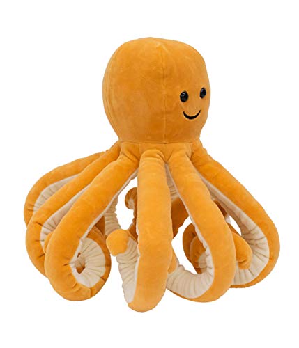 Polvo Marrom Claro 10 Tentáculo 30cm Altura Pelúcia Fofytoys