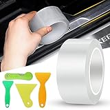 【Produktverpackung】 Enthält eine 5 cm x 10 m große rolle transparenterauto schutzfolie, kommt mit 1x cutter und 3schabern für ihre bequemlichkeit. machen sie sich keine sorgen, wenn sie mit einer scharfen waffe berühren.