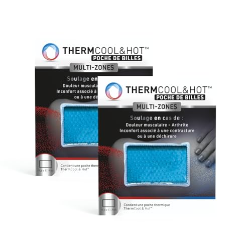 Image of ThermCool & Hot Multi-Zone Ball Bag - Pack of 2 - Hot and Cold Heat Therapy - Reusable Thermal Pocket - Muscle and Joint Comfort - Ergonomic Flexible Microbeads