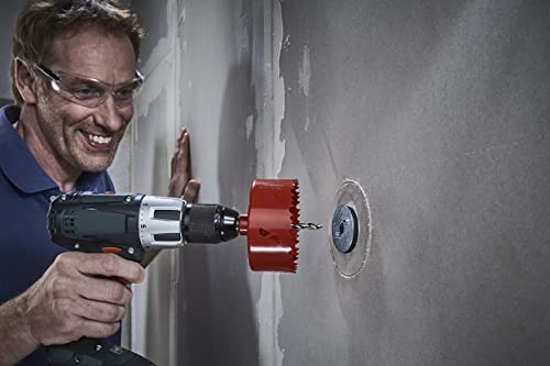 wolfcraft I Aufbohrhilfe für Lochsägen, Ø 54–70 mm I 5952000 I Vorhandene Lochbohrungen erweitern I Einbauhilfe für Halogenstrahler I Spotausschnitte vergrößern - Zentrierhilfe Lochsäge