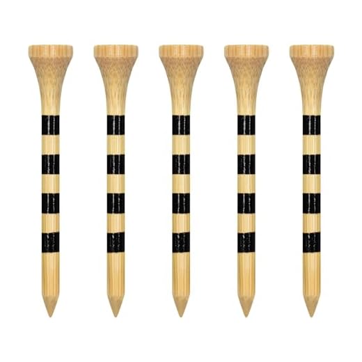 Zivisk Bamboo Golf Tees 70mm 100 Count, 2-3/4 inch Long Wooden Golf Tees - Natural Color
