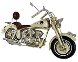 Maße:27 x 10,5 x 15 cm Goldbach Blech Motorrad beige Nostalgic Art Blechmodell Flammen Nostalgie 27 x 10,5 x 15 cm Metall Retro Shabby Vintage Nostalgic-Art