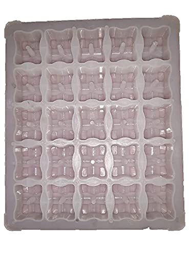 Js Plastic Cover Block Mould 20,25,40,50.Mm (25 Cavaty), Clear