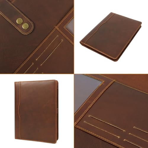 ELIZO Leather Portfolio Padfolio Leather Binder Folder for Men and Women Professional Business Portfolio Organizer Men and Women by ELIZO - Image 7