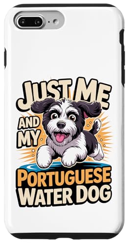 Cartoon Pet Dog Breed Just me and My Portuguese Water Dog Case for iPhone 7 Plus/8 Plus