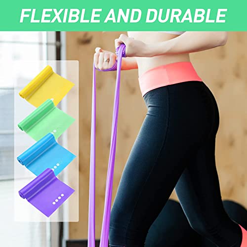 Foto von Fitnessbänder Set, GIEMIT Sport Band Fitness Trainingsband Latexfrei für Yoga, Pilates, Krafttraining, Physiotherapie