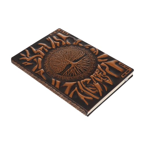 Cuaderno escolar vintage con relieve del árbol de la vida y papel selecto tamaño A5