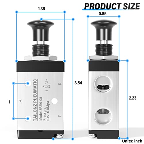 Électrovanne pneumatique 1/4 NPT à commutation fluide et précise 3R210-08 - 3