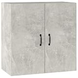 GHVBNMF Armadio da parete grigio cemento, 60 x 31 x 60 cm, in legno