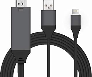 Braole 6.6ft HDMI Adapter Cable Compatible with iPhone iPad, Cord 1080P HDTV Connector
