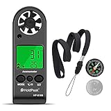 ✔ 【Termómetro y anemómetro integrados】 Velocidad del viento, temperatura y enfriamiento del viento en una pantalla LCD. La velocidad del viento se mide en 5 unidades: m / s, km / h, pies / min, nudos, mph. Unidad de temperatura: ° C / ° F.