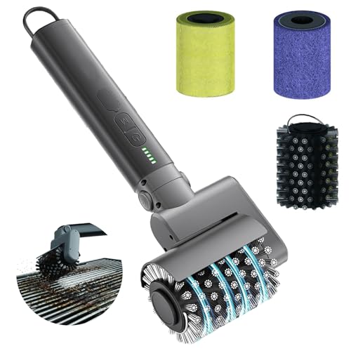 Brosse de nettoyage électrique pour barbecue avec tête rotative à angle réglable