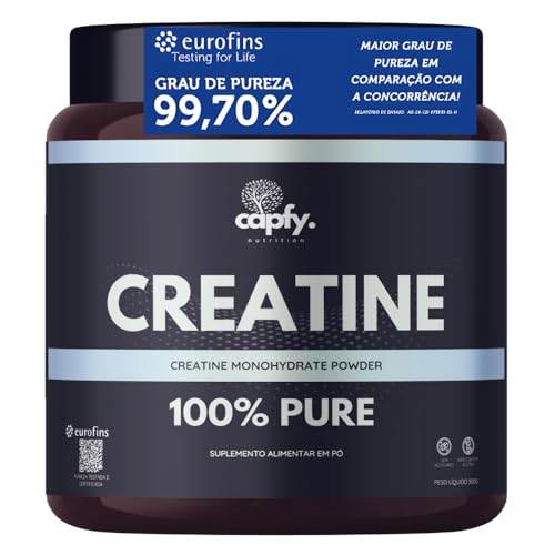 Creatina 100% Pura 300g Monohidratada Premium Capfy. Importada com Laudo de Pureza Eurofins Suplemen