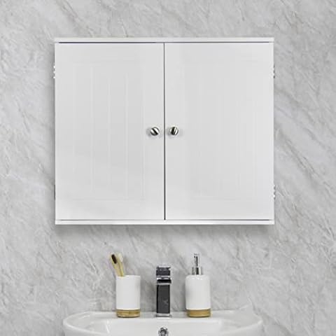 Anika 69759 Double Door Wall Mounted Bathroom Cabinet/Sleek and Elegant/Multifunctional/Easy to Assemble Cover