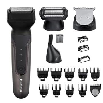 Remington ONE Total Body - Rasoio elettrico tutto in 1 per testa, naso, orecchie, sopracciglia, barba e peli corti, impermeabile, con 18 accessori, PG780