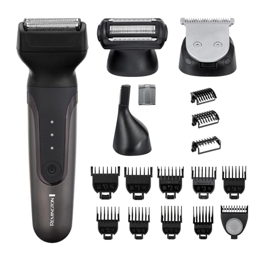 Remington ONE Total Body - Rasoio elettrico tutto in 1 per testa, naso, orecchie, sopracciglia, barba e peli corti, impermeabile, con 18 accessori, PG780