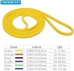 PATIKIL Bandes de résistance, 6.8 Ft 5-15 LBS Bandes d'aide à tirer, bandes d'entraînement pour l'entraînement musculaire à étirement corporel, jaune