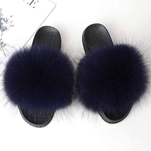 Sandales plates ouvertes au design épuré gris et finitions en fourrure premium d'hiver