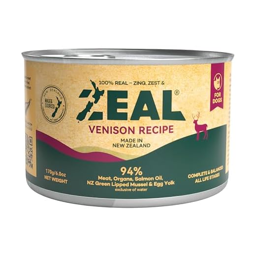 ZEAL New Zealand Wet Dog Food – High Protein, Pure Nutrition, Natural Superfoods, Grain-Free with Superfoods (Venison, 6oz Can 12-Pack)