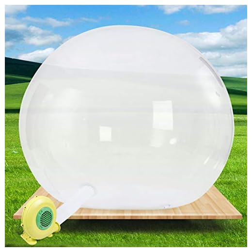 LiFuJunDong Inflatable Bubble Igloo Tent with Blower 118In Fully Transparent D-Ring Bubble House Dome Greenhouse Tent for Camping for Outdoor Family Backyard Camping Festivals Stargazing