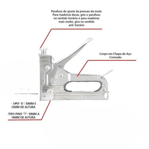 Grampeador Tapeceiro Manual Gratis 600 Grampos/pinos