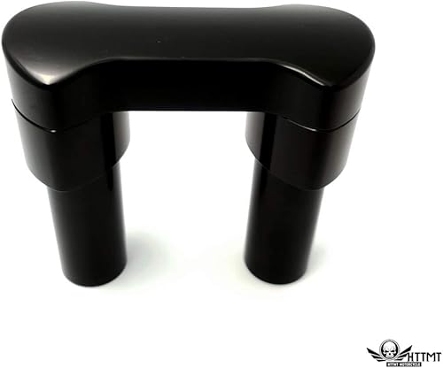 Miniatura 9 de HTTMT - US-TGHD-HBS009-CD- Kit de abrazadera superior de manillar Hefty de 1" y 1 pulgada Negro 2" de alto compatible con Harley Softail Sportster