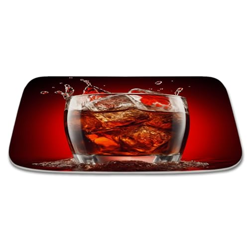 Cold Coke Bath Rug Summer Fashion Drink Print Shower Mat Red Background Bathroom Decor Sets Imitation Cashmere Door Rug Non Slip Rubber Backing Kitchen Carpet (20x31 in)
