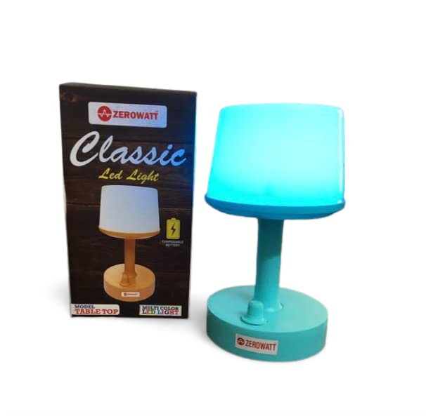 Wellberg Zerowatt Tabel Top Night Lamp with 7 Shades of Colour (Green)
