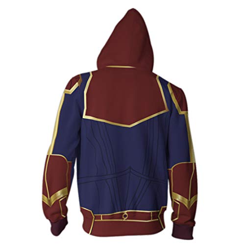 Image of 3D Captain Fashion Cosplay Hoodie Jacket Costume (Small, Captain Marvel 3)