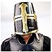 AnNafi® Medieval Knight Crusader Armour Helmet | Black Finish Sugarloaf and Brass Design Templar Helmet | Great Greek Roman Spartan Helm A+ | Wearable For Adult | Medieval Costumes |