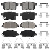 Front Ceramic & Rear Semi-Metallic Brake Pads Set for Honda...