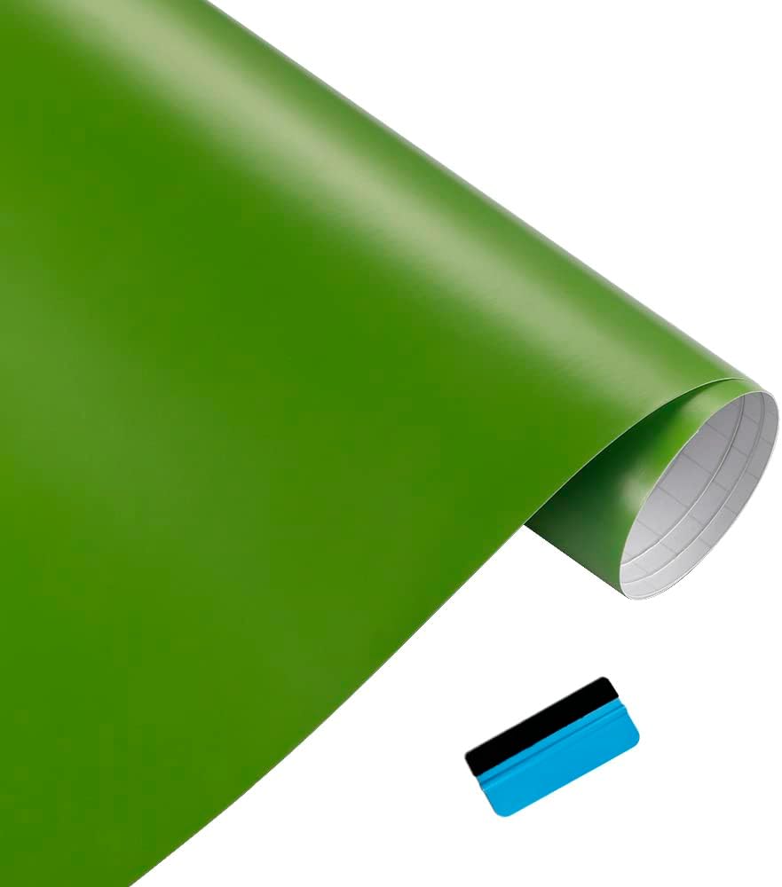 Matte Green Vinyl Car Wrap DIY Self Adhesive Film 100 x 300 cm