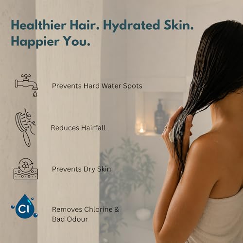 Image of Life Harbor Tap & Shower Filter | India's Most Effective Hard Water Softener | 85% Active Filteration Media | Hard Water Softener for Bathroom | Fits All Taps & Showers