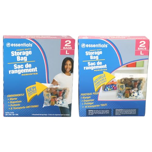 Generic Clear ziplock storage bags with handle 15x15in (4)