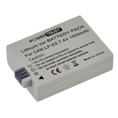 Baterías LP-E5 y cargador para solucionar el apagado de Canon EOS 3