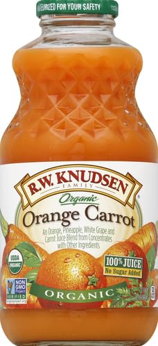R.W. Knudsen Family Organic Orange Carrot Juice Blend, 32 Ounces