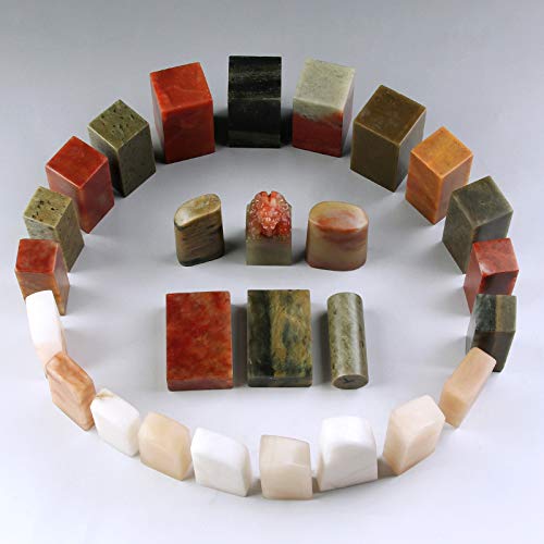 27 Pcs/Set Stone Seal Set Chinese Name Stamp Stone Seal Letter Sealing Blank Stamp For Painting Calligraphy Art Supply #TOP2