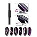 JERCLITY 6 Pieces Cat Eye Magnet for Nails Double-Head Nail Magnetic Stick Multi-Function Magnet Square Cat Eye Strong Magnet Plate Cylindrical Nail Magnet Tools for Cat Eye Gel Polish Nail Art