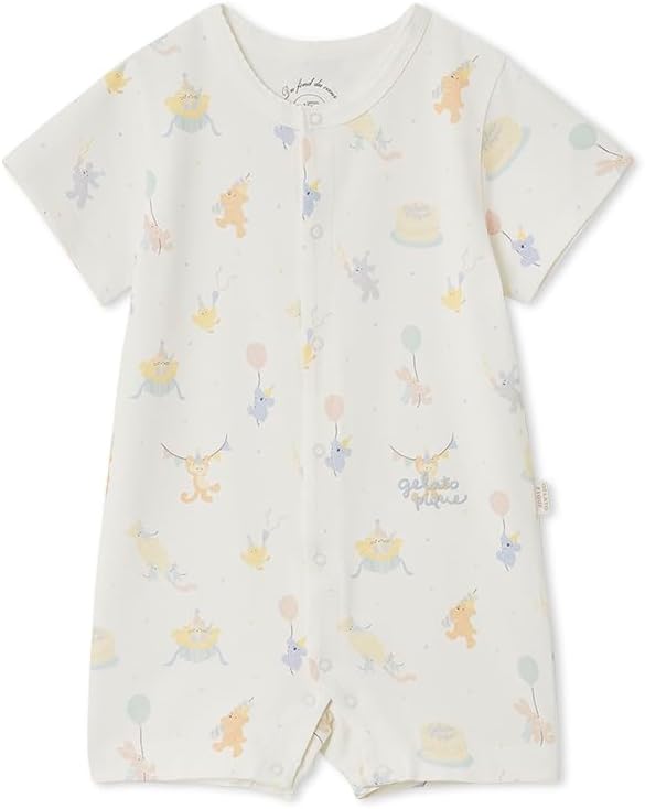 Amazon.co.jp: [ジェラート ピケ] BABY半袖ロンパース PBCO259086 ユニ