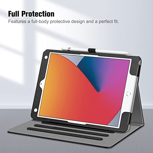 Fintie Case for iPad 9th / 8th / 7th Generation (2021/2020/2019) 10.2 Inch - [Corner Protection] Multi-Angle Viewing Stand Cover with Pocket & Pencil Holder, Auto Sleep Wake, Black by FINTIE - Image 8