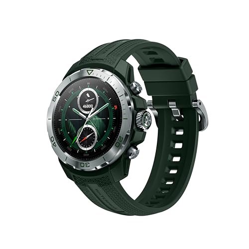 Mibro GS Explorer Reloj Inteligente Hombre, 2025 Nuevo Militar Smartwatch con 10ATM Impermeable, Posicionamiento GPS/Altímetro/Barómetro/Brújula, 150+ Modos Deportivo para Android iOS, Verde