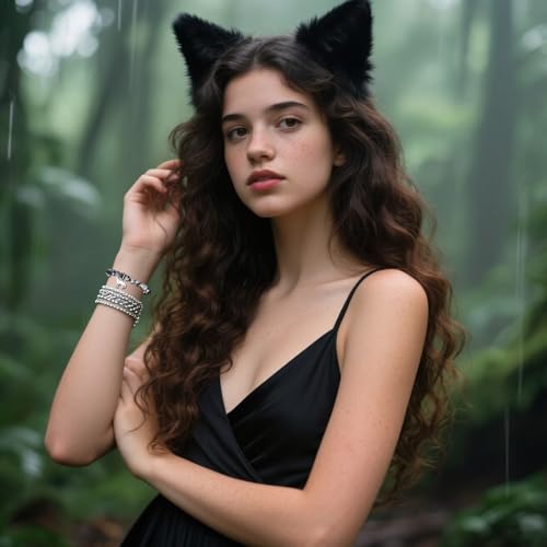 LIUANAN Wolf Gifts for Women Wolfs Amethyst Bracelet Natural Stone Jewelry Spirit Animal Healing Gift 7