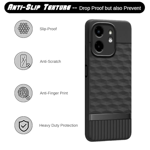 Image of Shockproof Case for Infinix Smart 9 HD 4G | Full Camera Protection | TPU Flexible Back Cover for Infinix Smart 9 HD 4G (Matte Black)