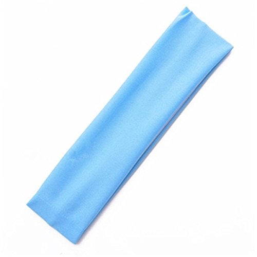 Futaba Fashionable Fitness Soft Stretch Sweatband Elastic Headband - Blue 1