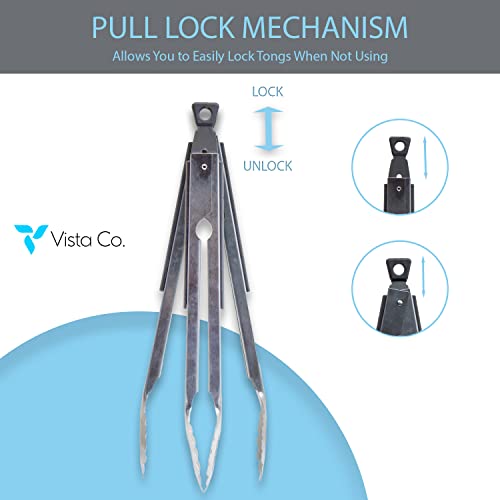 Grill Tongs - Heavy Duty 16In. Stainless Steel Tongs For Grilling, Cooking, Buffets, Etc. - Non-Slip Grip And Well Aligned Scalloped Pincers For Precise Control And Better Handling Of Delicious Food #TOP7
