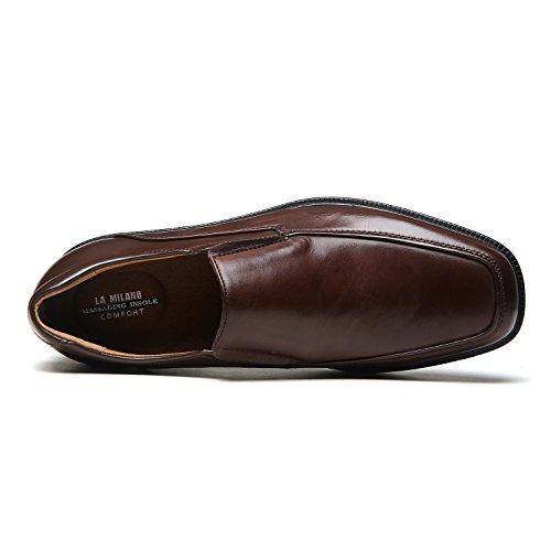 Image of Wide Width Brown Oxfords for Men by La Milano
