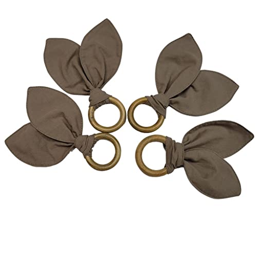 Kit 4 Porta Guardanapos Orelha Coelho da Páscoa Chocolate