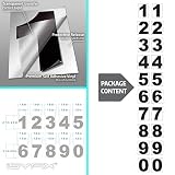 iSYFIX Black Vinyl Numbers Stickers – 2 Inch Self Adhesive (2 Sets) Premium Decal Die Cut and PreSpaced for Mailbox, Signs, Window, Door, Cars, Trucks, Homes, Businesses, Address Numbers, Indoor or
