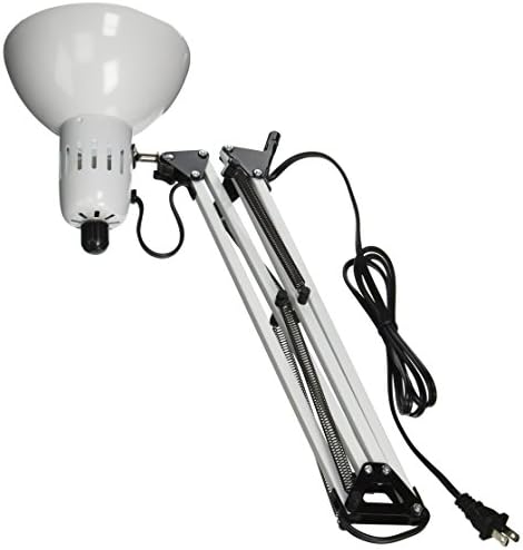 Lite Source LS-105WHT Swing-ARM Desk LAMP, White